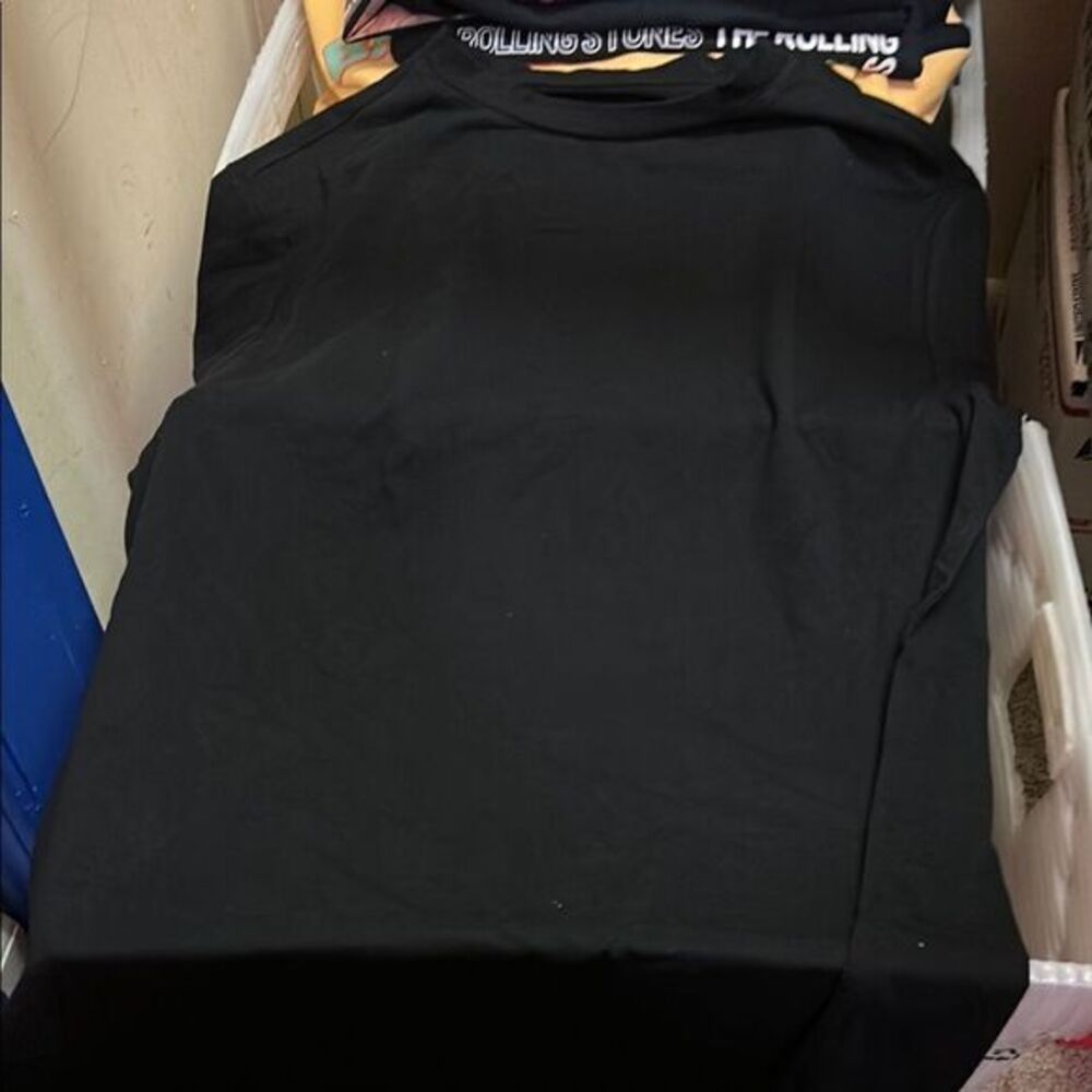 Black Short Sleeve Tee Casual Wear